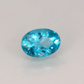 Apatita azul natural de 0,92 ct, corte óvalo, VVS-VS