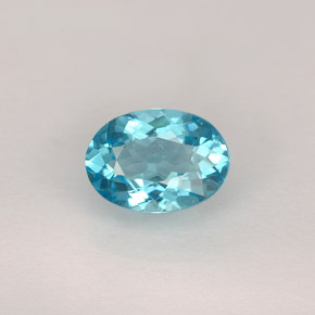 Apatita azul natural de 0,82 ct, corte óvalo, VS