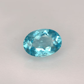 Apatita azul natural de 0,82 ct, corte óvalo, VS