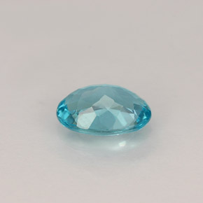 Apatita azul natural de 0,82 ct, corte óvalo, VS