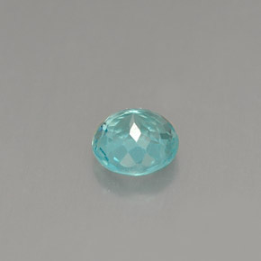 Apatita azul natural de 0,50 ct, corte redondo, VS