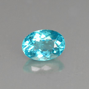 Apatita azul natural de 0,89 ct, corte óvalo, VVS-VS