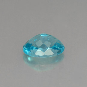 Apatita azul natural de 0,89 ct, corte óvalo, VVS-VS