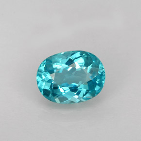Apatita azul natural de 1,13 ct, corte óvalo, VS