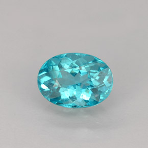 Apatita azul claro natural de 1,20 ct, corte óvalo, VS