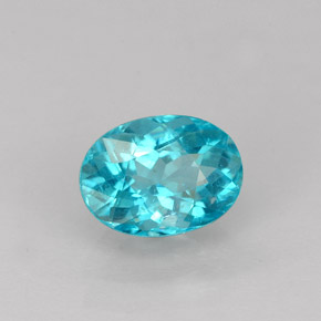 Apatita azul claro natural de 1,20 ct, corte óvalo, VS