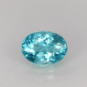 Apatita azul natural de 1,07 ct, corte óvalo, VS