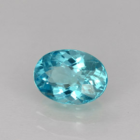 Apatita azul natural de 1,07 ct, corte óvalo, VS