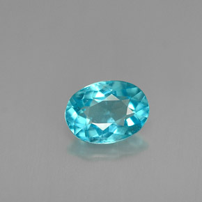 Apatito Azul claro natural de 0.81 ct, Corte Óvalo, VS