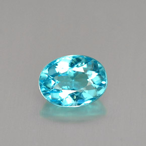 Apatita azul natural de 0,94 ct, corte óvalo, VS