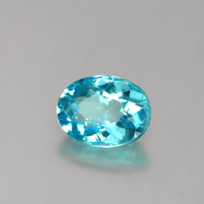 Apatita azul natural de 0,94 ct, corte óvalo, VS