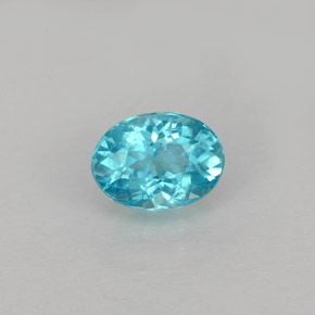 Apatita azul natural de 0,88 ct, corte óvalo, VS