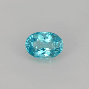 Apatita azul natural de 0,95 ct, corte óvalo, VS