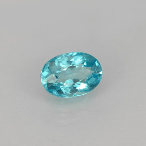 Apatita azul natural de 0,95 ct, corte óvalo, VS