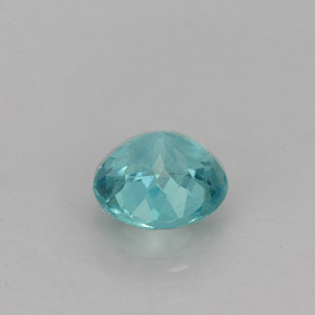 Apatita azul natural de 0,87 ct, corte redondo, VS