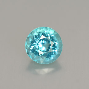 Apatito Azul claro natural de 0.92 ct, Corte Redondo, VVS-VS