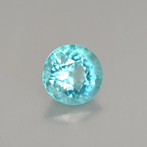 Apatito Azul claro natural de 0.92 ct, Corte Redondo, VVS-VS