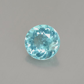 Apatito Azul claro natural de 0.91 ct, Corte Redondo, VS