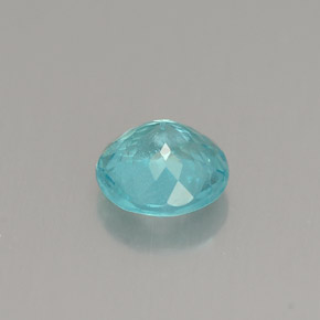 Apatita azul natural de 0,91 ct, corte redondo, VS