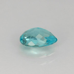 Apatita azul natural de 0,76 ct, en forma de pera, VS