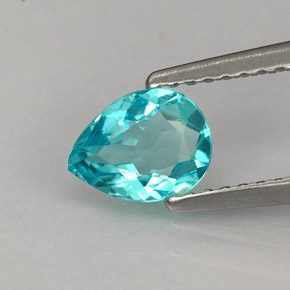 Apatito Azul claro natural de 0.79 ct, En forma de pera, VS