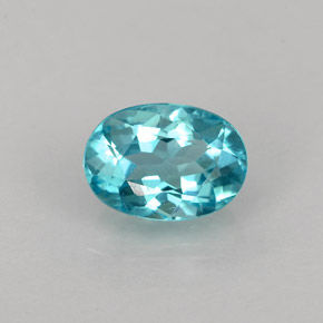Apatita azul natural de 0,98 ct, corte óvalo, VS-SI