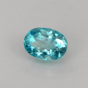Apatita azul natural de 0,98 ct, corte óvalo, VS-SI