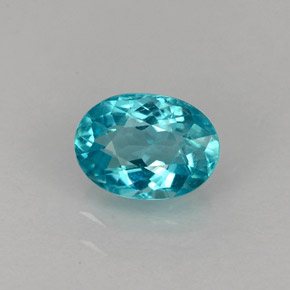 Apatita azul natural de 0,95 ct, corte óvalo, VS