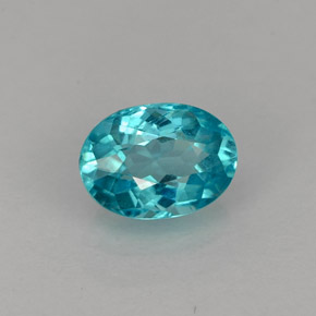 Apatita azul natural de 0,95 ct, corte óvalo, VS