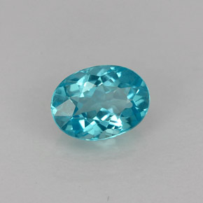 Apatito Azul claro natural de 0.86 ct, Corte Óvalo, VS