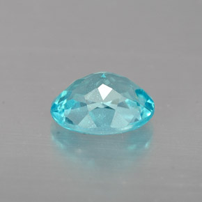 Apatita azul natural de 0,96 ct, corte óvalo, VS