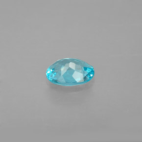Apatita azul natural de 0,84 ct, corte óvalo, VS