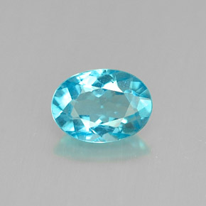 Apatita azul natural de 0,88 ct, corte óvalo, VS