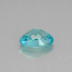 Apatita azul natural de 0,88 ct, corte óvalo, VS