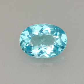 Apatito Azul claro natural de 0.87 ct, Corte Óvalo, VS