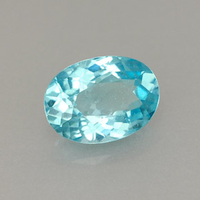 Apatito Azul claro natural de 0.87 ct, Corte Óvalo, VS