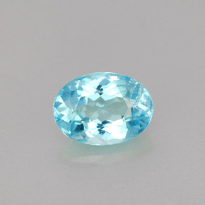 Apatita azul natural de 0,85 ct, corte óvalo, VS
