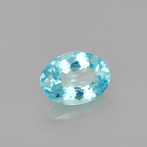 Apatita azul natural de 0,85 ct, corte óvalo, VS