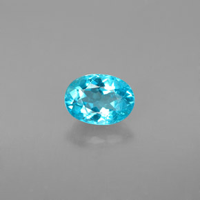 Apatito Azul claro natural de 0.99 ct, Corte Óvalo, VS