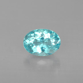 Apatita azul natural de 0,86 ct, corte óvalo, VS