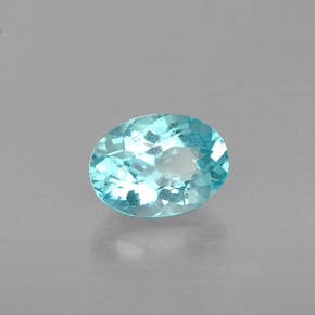 Apatita azul natural de 0,86 ct, corte óvalo, VS
