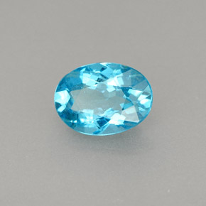 Apatita azul natural de 0,86 ct, corte óvalo, VS