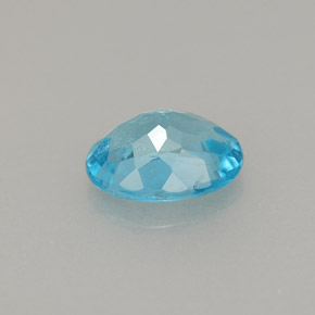 Apatita azul natural de 0,86 ct, corte óvalo, VS