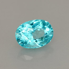 Apatita azul natural de 1,06 ct, corte óvalo, VS
