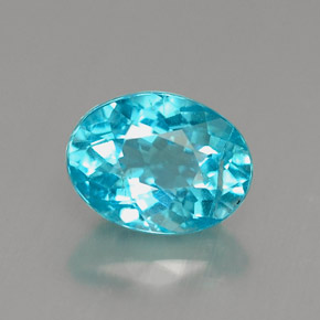 Apatita azul natural de 1,22 ct, corte óvalo, VS
