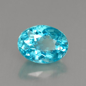 Apatita azul natural de 1,22 ct, corte óvalo, VS
