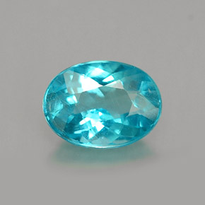 Apatita azul natural de 1,01 ct, corte óvalo, VS