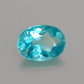 Apatita azul natural de 1,01 ct, corte óvalo, VS