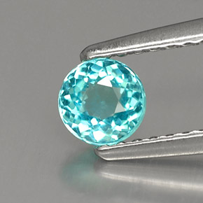 Apatito Azul claro natural de 0.43 ct, Corte Redondo, VVS-VS