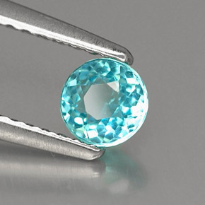 Apatito Azul claro natural de 0.43 ct, Corte Redondo, VVS-VS